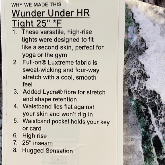 Lululemon wunder under HR tight 25” *f - Picture 4 of 4